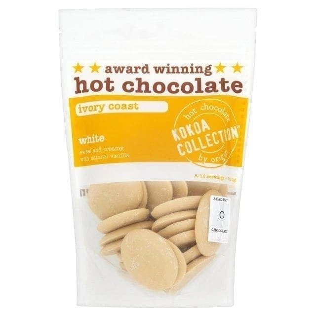 Kokoa Collection Ivory Coast 33% White Hot Chocolate Tablets – 210g 3 Kokoa Collection Ivory Coast 33% White Hot Chocolate Tablets – 210g