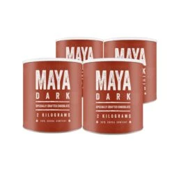 Maya Dark Hot Chocolate – 4x 2kg Resealable Tin -Coffee Supplies Store 4x 2kg maya dark 2
