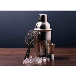 BarCraft 3 Piece Cocktail Set (Stainless Steel) -Coffee Supplies Store BarCraft 3 Piece Cocktail Set Stainless Steel 1