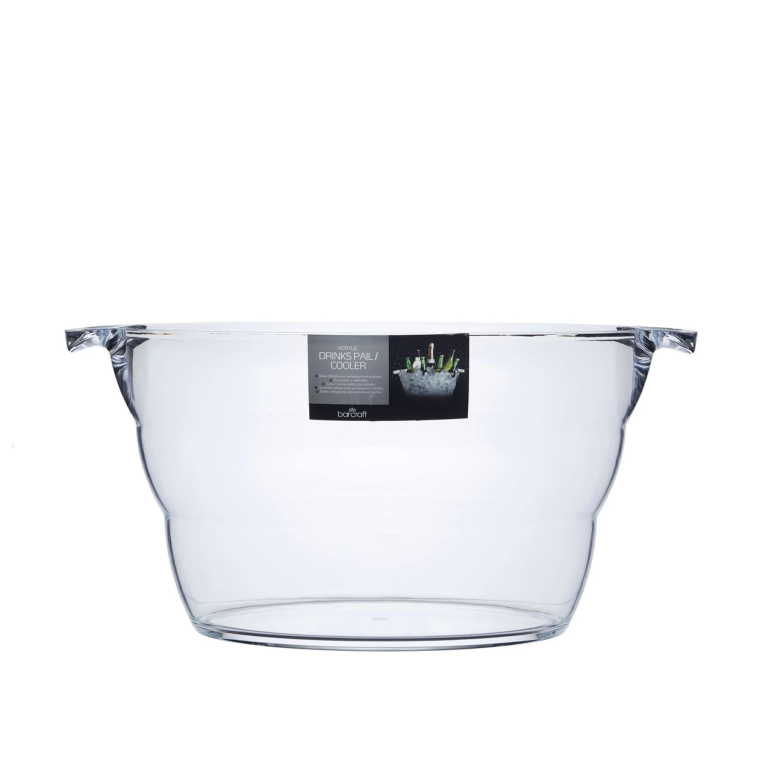 BarCraft Acrylic Large Oval Drinks Pail (Ice Bucket Cooler) 3 BarCraft Acrylic Large Oval Drinks Pail (Ice Bucket Cooler) - Image 2