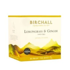 Birchall Lemongrass & Ginger – 80 Plant-Based Prism Tea Bags