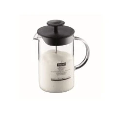 Bodum Latte Milk Frother With Glass Handle (0.25L) Black