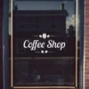 Coffee Shop Modern Window Sign Vinyl Graphics Sticker Shop Cafe Coffee Shop Restaurant (Reversed) – Yellow -Coffee Supplies Store Coffee Shop Modern Window White 600x600 1