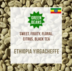 Ethiopia Yirgacheffe, Unroasted Green Coffee Beans – Box-of-8-x-2kg