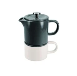 La Cafetiere Barcelona (400ml) Coffee For One Cool Grey Ceramic...