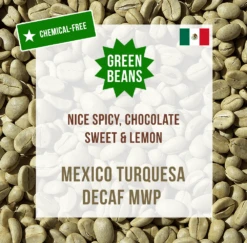 Mexico Turquesa Decaf Mountain Water Process (MWP) Decaffeinated Unroasted Green Coffee Beans – Box-of-8-x-2kg