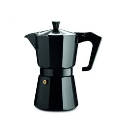 Pezzetti Italexpress Aluminium Moka Pot – 6 Cup Black