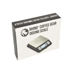 Rhino Coffee Dosing Scale (Black/Silver) (0.1g X 1kg) (70 X 70mm)
