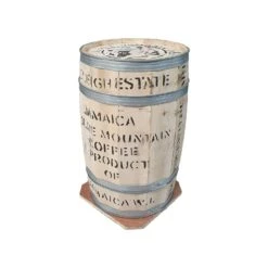 GENERIC Jamaican Wooden Coffee Barrel (Empty) – 15kg Coffee Bean Capacity