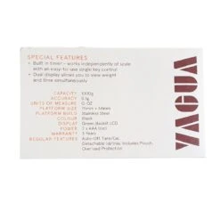 Yagua Brew Scale With Timer – Dual Display Series (Silver) (0.1g X... -Coffee Supplies Store Yagua Scale Brew Timer Dual Display Series 1000g X 0.1g 2