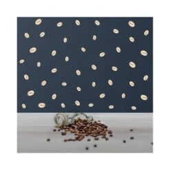 StickerDeen - Coffee Bean Pattern Removable Wall Art, Window, Furniture Espresso Filter Machine Vinyl Decal Stickers | (Pack Of 184) – Yellow -Coffee Supplies Store Zoom Cream Light 13 scaled 1
