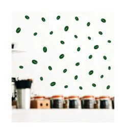 StickerDeen - Coffee Bean Pattern Removable Wall Art, Window, Furniture Espresso Filter Machine Vinyl Decal Stickers | (Pack Of 184) – Yellow -Coffee Supplies Store Zoom Green Dark 14 scaled 1