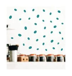 StickerDeen - Coffee Bean Pattern Removable Wall Art, Window, Furniture Espresso Filter Machine Vinyl Decal Stickers | (Pack Of 184) – Yellow -Coffee Supplies Store Zoom Turquoise 41 scaled 1