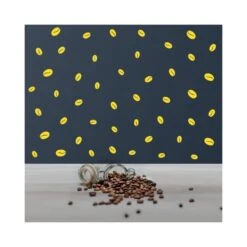 StickerDeen - Coffee Bean Pattern Removable Wall Art, Window, Furniture Espresso Filter Machine Vinyl Decal Stickers | (Pack Of 184) – Yellow -Coffee Supplies Store Zoom Yellow Medium 10 scaled 1