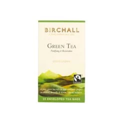 Birchall Green Tea – 6 X 25 Enveloped Tea Bags (150 Teabags) -Coffee Supplies Store birchall green tea 25 enveloped tea bags front