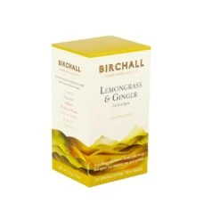 Birchall Lemongrass And Ginger – Enveloped Tea Bags 6 X 25 (150... -Coffee Supplies Store birchall lemongrass ginger 25 enveloped tea bags side top