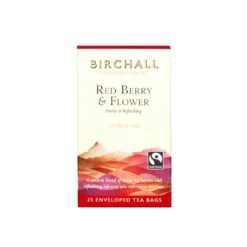 Birchall Red Berry & Flower – 6 X 25 Enveloped Tea Bags (150 Teabags) -Coffee Supplies Store birchall red berry flower 25 enveloped tea bags front